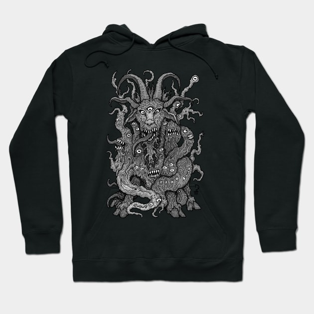 Black Goat of the Woods Hoodie by azhmodai